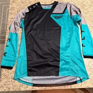 Fly Racing Men's Long Sleeve Tee - Teal and Black